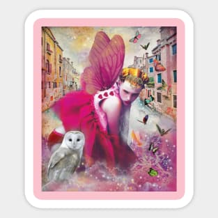 Pink Angel Sticker